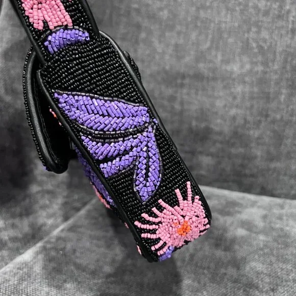 Staud Tommy Beaded Floral Shoulder Bag Quartz Acid - Picture 3 of 15